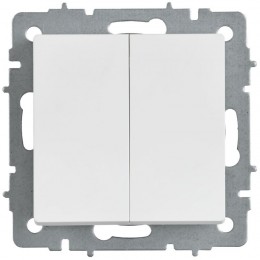 Выключатель 2-кл. СП BRITE ВС10-2-0-БрАБ 10А механизм арктич. бел. IEK BR-V20-0-10-K91