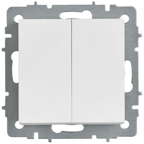 Выключатель 2-кл. СП BRITE ВС10-2-0-БрАБ 10А механизм арктич. бел. IEK BR-V20-0-10-K91