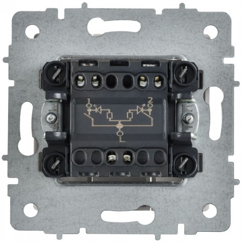 Выключатель 2-кл. СП BRITE ВС10-2-1-БрАБ 10А с индикацией механизм арктич. бел. IEK BR-V20-1-10-K91