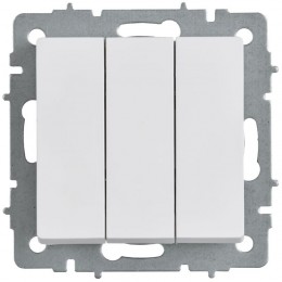 Выключатель 3-кл. СП BRITE ВС10-3-0-БрАБ 10А механизм арктич. бел. IEK BR-V30-0-10-K91