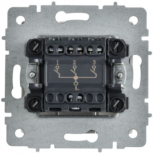 Выключатель 3-кл. СП BRITE ВС10-3-0-БрАБ 10А механизм арктич. бел. IEK BR-V30-0-10-K91