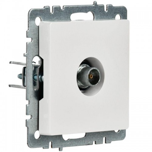 Розетка телевизионная оконечная TV СП Brite РТВ11-0-БрБ механизм бел. IEK BR-A10-O-K01