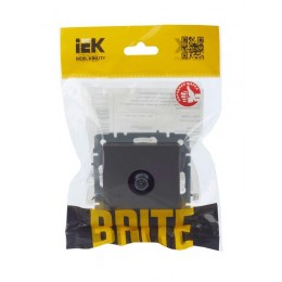 Розетка телевизионная оконечная TV СП Brite РТВ11-0-БрС механизм сталь IEK BR-A10-O-K46
