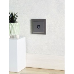 Розетка телевизионная оконечная TV СП Brite РТВ11-0-БрС механизм сталь IEK BR-A10-O-K46