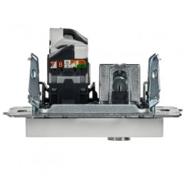 Розетка компьютерная + телевизионная 2-м Brite РТВ/РК12-БрБ RJ45 кат.5E + TV механизм бел. IEK BR-AK20-1-K01