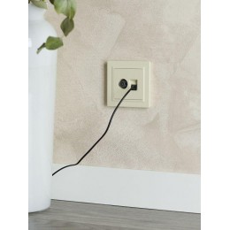 Розетка компьютерная + телевизионная 2-м Brite РТВ/РК12-БрКр RJ45 кат.5E + TV механизм беж. IEK BR-AK20-1-K10