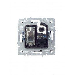 Розетка компьютерная + телевизионная 2-м Brite РТВ/РК12-БрШ RJ45 кат.5E + TV механизм шампань IEK BR-AK20-1-K37