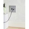 Розетка компьютерная + телевизионная 2-м Brite РТВ/РК12-БрА RJ45 кат.5E + TV механизм алюм. IEK BR-AK20-1-K47
