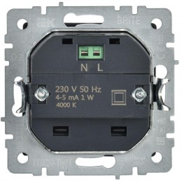 Подсветка светодиодная BRITE встраив. ПЛ20-БрЧ механизм черн. IEK BR-FL20-K02