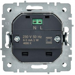 Подсветка светодиодная BRITE встраив. ПЛ20-БрГ механизм графит IEK BR-FL20-K53