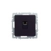 Розетка компьютерная СП RJ45 кат.5E BRITE РК10-БрЧ механизм черн. IEK BR-K10-1-K02