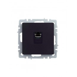 Розетка компьютерная СП RJ45 кат.5E BRITE РК10-БрЧ механизм черн. IEK BR-K10-1-K02