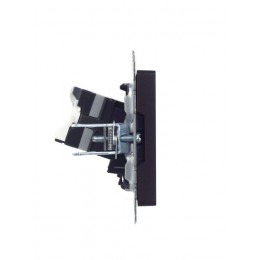 Розетка компьютерная СП RJ45 кат.5E BRITE РК10-БрЧ механизм черн. IEK BR-K10-1-K02