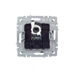 Розетка компьютерная СП RJ45 кат.5E BRITE РК10-БрЧ механизм черн. IEK BR-K10-1-K02