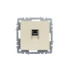 Розетка компьютерная СП RJ45 кат.5E BRITE РК10-БрКр механизм беж. IEK BR-K10-1-K10