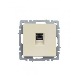 Розетка компьютерная СП RJ45 кат.5E BRITE РК10-БрКр механизм беж. IEK BR-K10-1-K10