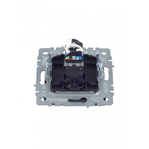Розетка компьютерная СП RJ45 кат.5E BRITE РК10-БрМ механизм маренго IEK BR-K10-1-K35