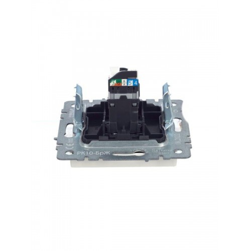 Розетка компьютерная СП RJ45 кат.5E BRITE РК10-БрЖ механизм жемчуж. IEK BR-K10-1-K36