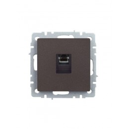 Розетка компьютерная СП RJ45 кат.5E BRITE РК10-БрТБ механизм бронза IEK BR-K10-1-K45