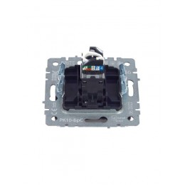 Розетка компьютерная СП RJ45 кат.5E BRITE РК10-БрС механизм сталь IEK BR-K10-1-K46