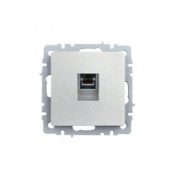 Розетка компьютерная СП RJ45 кат.5E BRITE РК10-БрА механизм алюм. IEK BR-K10-1-K47