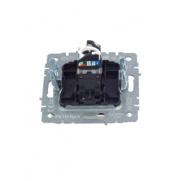 Розетка компьютерная СП RJ45 кат.5E BRITE РК10-БрА механизм алюм. IEK BR-K10-1-K47