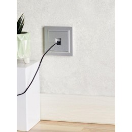 Розетка компьютерная СП RJ45 кат.5E BRITE РК10-БрА механизм алюм. IEK BR-K10-1-K47