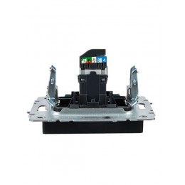 Розетка компьютерная СП RJ45 кат.5E BRITE РК10-БрГ механизм графит IEK BR-K10-1-K53