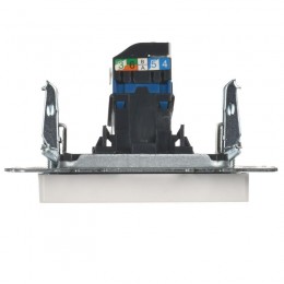 Розетка компьютерная СП RJ45 кат.6 BRITE РК11-БрБ механизм бел. IEK BR-K10-2-K01