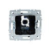 Розетка компьютерная СП RJ45 кат.6 BRITE РК11-БрС механизм сталь IEK BR-K10-2-K46