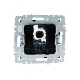 Розетка компьютерная СП RJ45 кат.6 BRITE РК11-БрС механизм сталь IEK BR-K10-2-K46