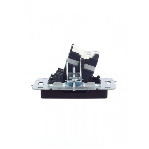 Розетка компьютерная двойн. СП RJ45 кат.5E BRITE РК10-2-БрЧ механизм черн. IEK BR-K20-1-K02