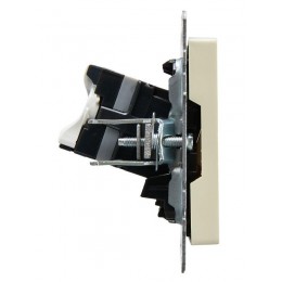 Розетка компьютерная двойн. СП RJ45 кат.5E BRITE РК10-2-БрКр механизм беж. IEK BR-K20-1-K10