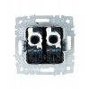 Розетка компьютерная двойн. СП RJ45 кат.5E BRITE РК10-2-БрКр механизм беж. IEK BR-K20-1-K10
