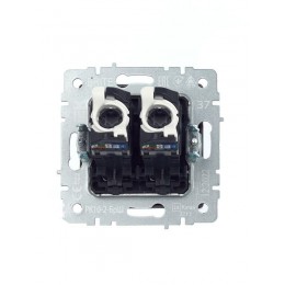Розетка компьютерная двойн. СП RJ45 кат.5E BRITE РК10-2-БрШ механизм шампань IEK BR-K20-1-K37