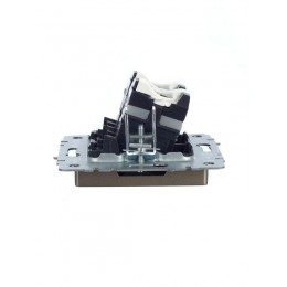 Розетка компьютерная двойн. СП RJ45 кат.5E BRITE РК10-2-БрШ механизм шампань IEK BR-K20-1-K37