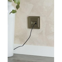 Розетка компьютерная двойн. СП RJ45 кат.5E BRITE РК10-2-БрШ механизм шампань IEK BR-K20-1-K37