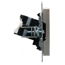 Розетка компьютерная двойн. СП RJ45 кат.5E BRITE РК10-2-БрА механизм алюм. IEK BR-K20-1-K47