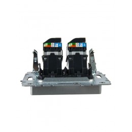 Розетка компьютерная двойн. СП RJ45 кат.5E BRITE РК10-2-БрА механизм алюм. IEK BR-K20-1-K47