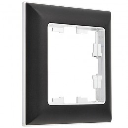 Рамка 1-м BRITE РУ-1-Бр хром/черн. IEK BR-M12-12-2-K23