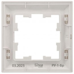 Рамка 1-м BRITE РУ-1-Бр бел./бел. IEK BR-M12-12-K01