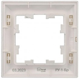 Рамка 1-м BRITE РУ-1-Бр алюм./алюм. IEK BR-M12-12-K47