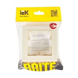Рамка 1-м IP44 BRITE РУ-1-БрКр-44 беж. IEK BR-M12-44-K10