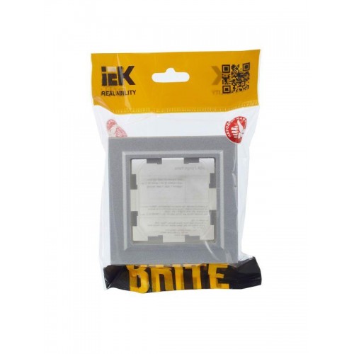 Рамка 1-м IP44 BRITE РУ-1-БрА-44 алюм. IEK BR-M12-44-K47