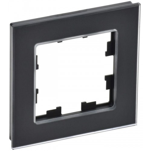 Рамка 1-м BRITE РУ-1-2-Бр стекло черн. матов. IEK BR-M12-G-31-K02