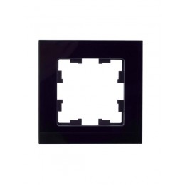 Рамка 1-м BRITE РУ-1-2-БрЧ стекло черн. IEK BR-M12-G-K02