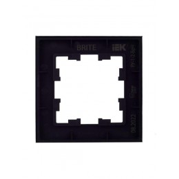 Рамка 1-м BRITE РУ-1-2-БрЧ стекло черн. IEK BR-M12-G-K02