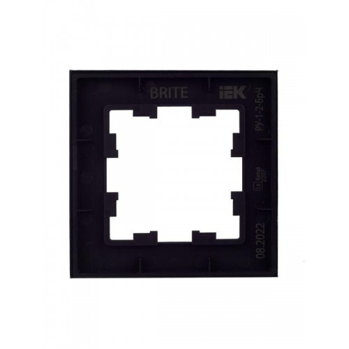 Рамка 1-м BRITE РУ-1-2-БрЧ стекло черн. IEK BR-M12-G-K02