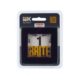 Рамка 1-м BRITE РУ-1-2-БрЧ стекло черн. IEK BR-M12-G-K02