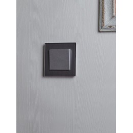 Рамка 1-м BRITE РУ-1-2-БрСе стекло сер. IEK BR-M12-G-K03